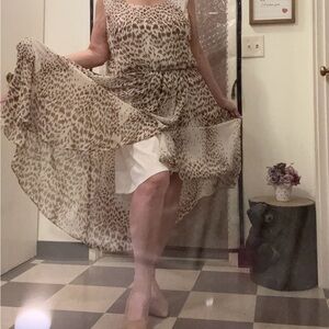 Leopard Print Sleeveless Dress